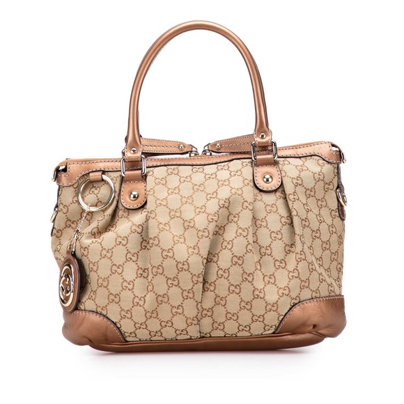Pre-Loved Gucci GG Canvas Sukey Satchel - Picture 1 of 11